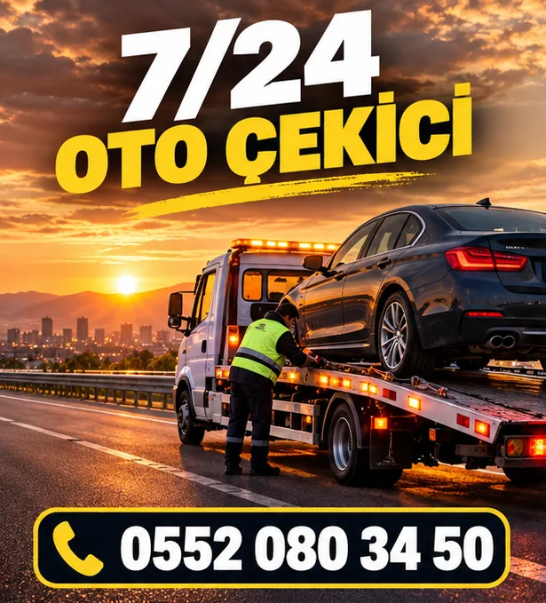 7/24 oto çekici: otoyolda araç yükleyen kayar kasalı çekici