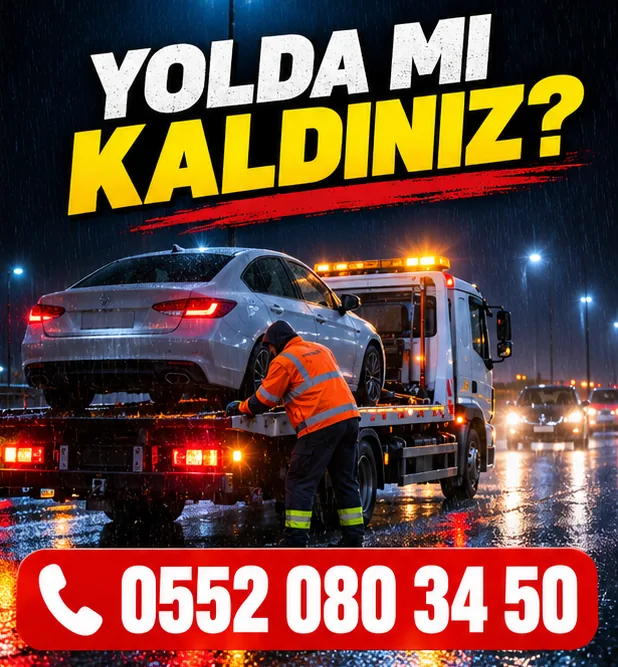Gece yağmurda araç kurtarma operasyonu